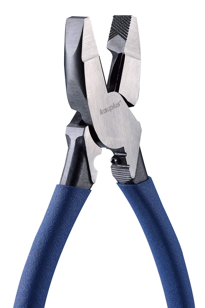 Kauplus Pro Pliers Set, 3-Piece (7-inch Diagonal Cutting, 8-inch Needle Long Nose, 9-inch Linesman) Industrial Cutters Set - Image 4